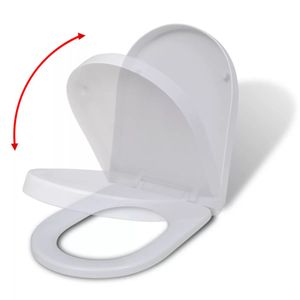 VidaXL Toiletbril soft-close vierkant wit