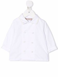 La Stupenderia chemise en coton biologique à boutonnière croisée - Blanc