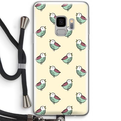 Vogeltjes: Samsung Galaxy S9 Transparant Hoesje met koord