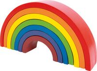 Houten regenboog blokken - Large - 7 kleuren - thumbnail