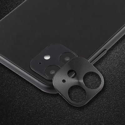 Voor iPhone 11 Achteruitrij camera lens beschermende lens film kartonnen stijl (zwart)