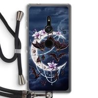 Vleermuizen Maan: Sony Xperia XZ2 Transparant Hoesje met koord
