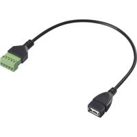 Renkforce USB 2.0 Adapterkabel [1x USB 2.0 bus A - 1x Klemverbinding] RF-6443968 30 cm PVC-mantel