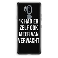 Meer verwacht - Zwart: LG G7 Thinq Transparant Hoesje