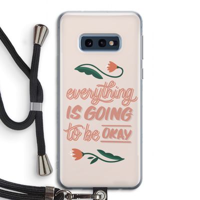 Optimistic flower girl: Samsung Galaxy S10e Transparant Hoesje met koord