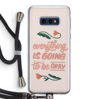 Optimistic flower girl: Samsung Galaxy S10e Transparant Hoesje met koord