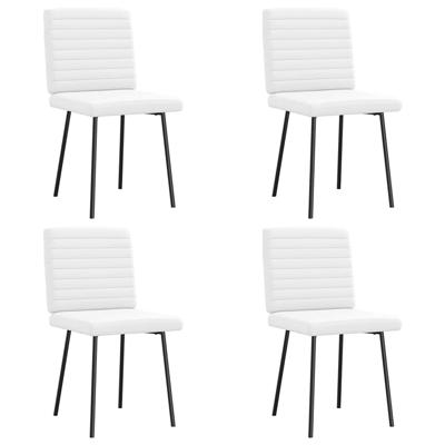 Eetkamerstoelen 4 st kunstleer wit