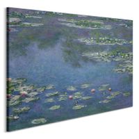 Karo-art Schilderij - Claude Monet, Waterlelies, 3 maten, premium print