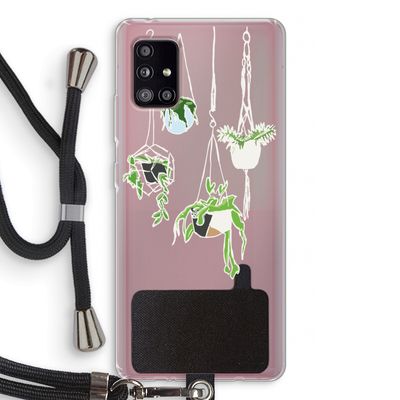 Hang In There: Samsung Galaxy A51 5G Transparant Hoesje met koord