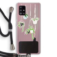 Hang In There: Samsung Galaxy A51 5G Transparant Hoesje met koord