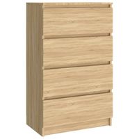 vidaXL Dressoir 60x35x98,5 cm bewerkt hout sonoma eikenkleurig - thumbnail