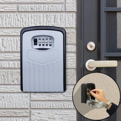 Grote wachtwoord lock metalen opbergdoos Villa veiligheid vak Wandkast veiligheid box (grijs)