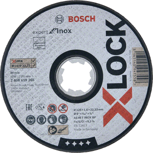 Bosch Accessoires X-LOCK Slijpschijf Expert for Inox 125x1.6x22.23mm, recht - 1 stuk(s) - 2608619265