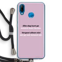 gij zijt ook iemand: Huawei P20 Lite Transparant Hoesje met koord