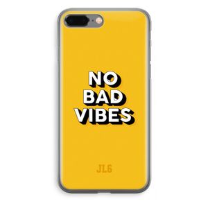 No Bad Vibes: iPhone 8 Plus Transparant Hoesje