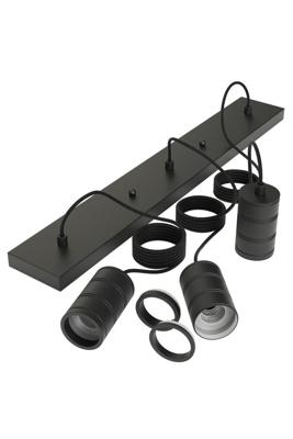 Circle TriplePendel Cord Beam 3-lichts 40cm zwart - 965246