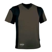 Uniseks T-Shirt met Korte Mouwen Cofra Java Bruin Maat 2XL