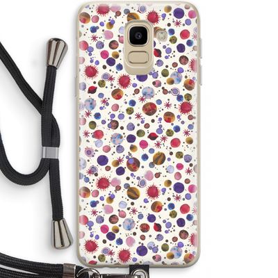 Planets Space: Samsung Galaxy J6 (2018) Transparant Hoesje met koord
