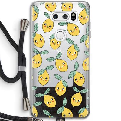Citroenen: LG V30 Transparant Hoesje met koord