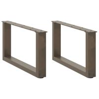 Salontafelpoten 2 st U-vormig 70x(30-31) cm staal naturel