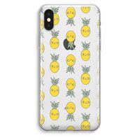 Ananas: iPhone XS Max Transparant Hoesje