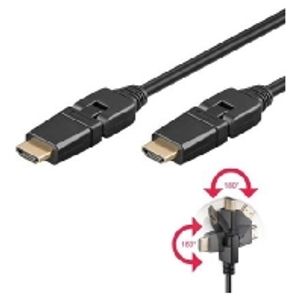 Goobay 5m HDMI G-360° HDMI kabel HDMI Type A (Standaard) Zwart