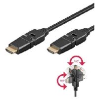 Goobay 5m HDMI G-360° HDMI kabel HDMI Type A (Standaard) Zwart - thumbnail