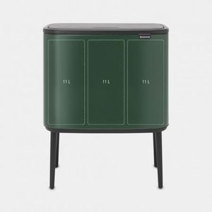 Brabantia Bo Touch Bin Afvalemmer 3 x 11 L - Pine Green