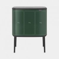 Brabantia Bo Touch Bin Afvalemmer 3 x 11 L - Pine Green - thumbnail