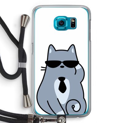 Cool cat: Samsung Galaxy S6 Transparant Hoesje met koord