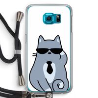 Cool cat: Samsung Galaxy S6 Transparant Hoesje met koord