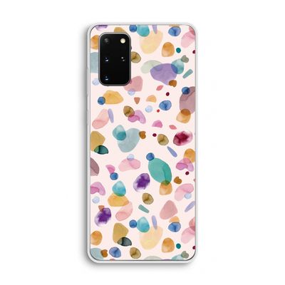 Terrazzo Memphis Pink: Samsung Galaxy S20 Plus Transparant Hoesje
