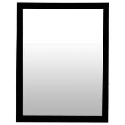 5five Spiegel/wandspiegel - rechthoek - 34 x 44 cm - houtlook kunststof/glas - zwart