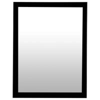 5five Spiegel/wandspiegel - rechthoek - 34 x 44 cm - houtlook kunststof/glas - zwart