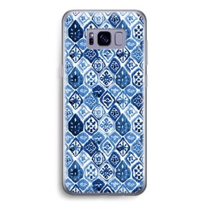 Blauw motief: Samsung Galaxy S8 Transparant Hoesje