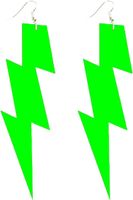 Eightees Oorbellen Flash neon groen