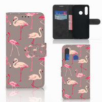 Huawei P30 Lite (2020) Telefoonhoesje met Pasjes Flamingo