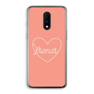 Friends heart: OnePlus 7 Transparant Hoesje