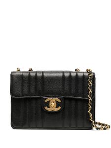 CHANEL Pre-Owned sac porté épaule Mademoiselle Classic Flap (1992) - Noir