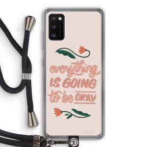 Optimistic flower girl: Samsung Galaxy A41 Transparant Hoesje met koord