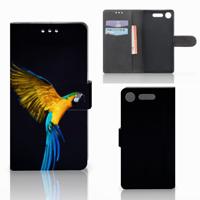 Sony Xperia XZ1 | Telefoonhoesje | Met pasjeshouder | Papegaai
