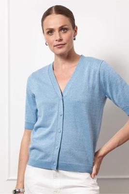 Studio Anneloes Sanna Cardigan 12940 Vest 6000 Mid Blue