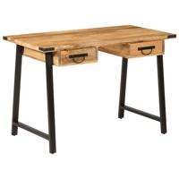 Bureau met lades 105x55x70 cm massief mangohout en ijzer