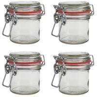 Weckpot/inmaakpot - 30x stuks - glas - 100 ml - met beugelsluiting - transparant