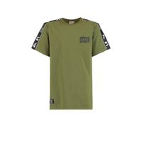 CoolCat Junior T-shirt Ewoud met tekst groen - thumbnail