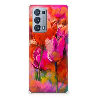 Smartphone hoesje OPPO Reno 6 Pro Plus 5G Tulips