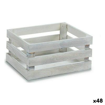 Decoratieve Doos Gift Decor Wit Populier Populierenhout (48 Stuks)