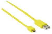 Valueline 1m, USB 2.0 A - Micro B USB-kabel USB A Micro-USB B Geel - thumbnail