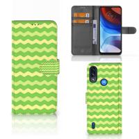 Motorola Moto E7i Power | E7 Power | Telefoon Hoesje | Waves Green