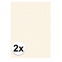 2x Blok millimeter papier A4 - thumbnail